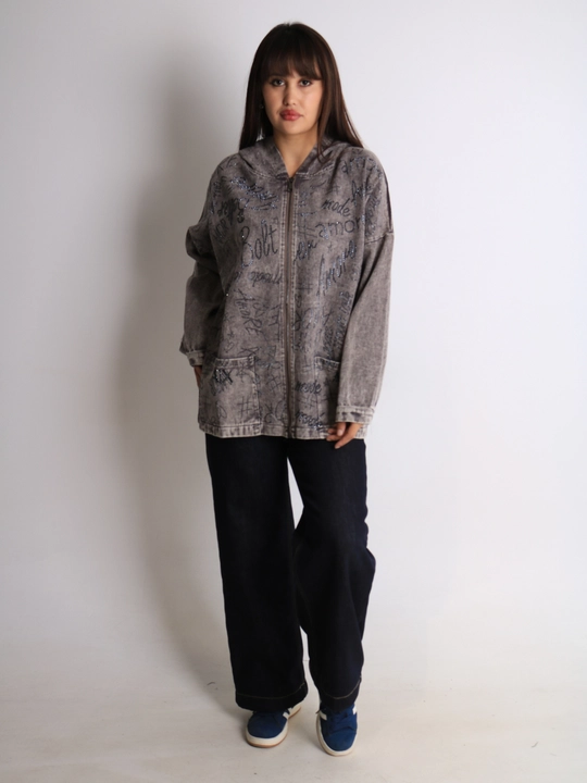 Ayollar jinsiy paxtali oversize sham kurtkasi, XL–XXXL o‘lcham, bahor-kuz