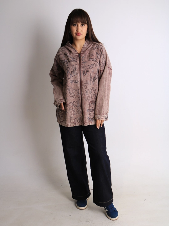 Ayollar jinsiy paxtali oversize sham kurtkasi, XL–XXXL o‘lcham, bahor-kuz