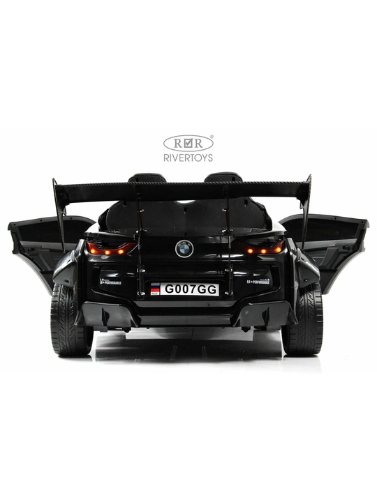 2 kishilik bolalar elektromobili, radioboshqariluvchi pultli BMW
