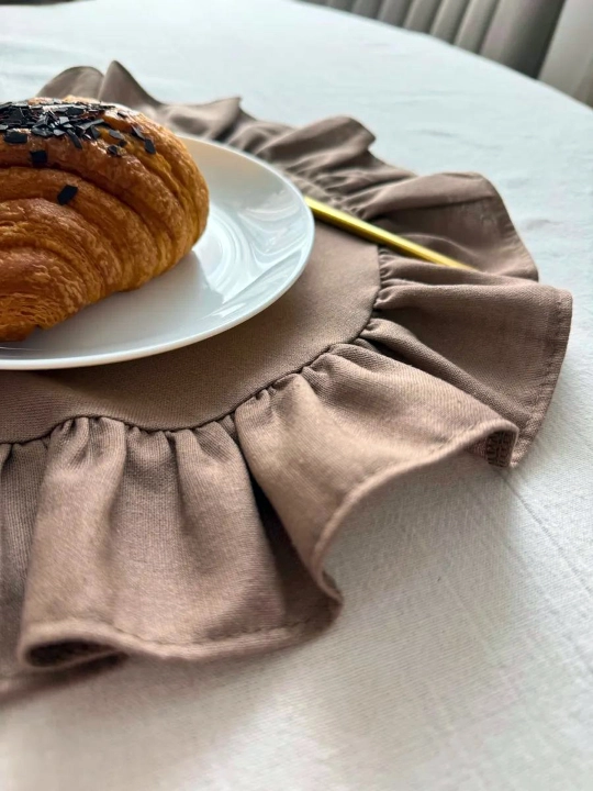Servis salfetkalari, 2 dona, 100% paxta, likopcha ostiga mo‘ljallangan matoli tagliklar