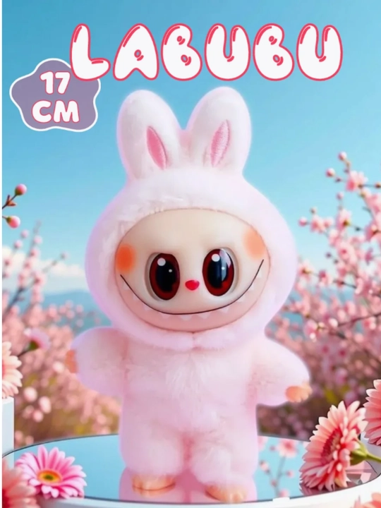Мягкая игрушка-брелок Лабубу, игрушка антистресс, 17 см