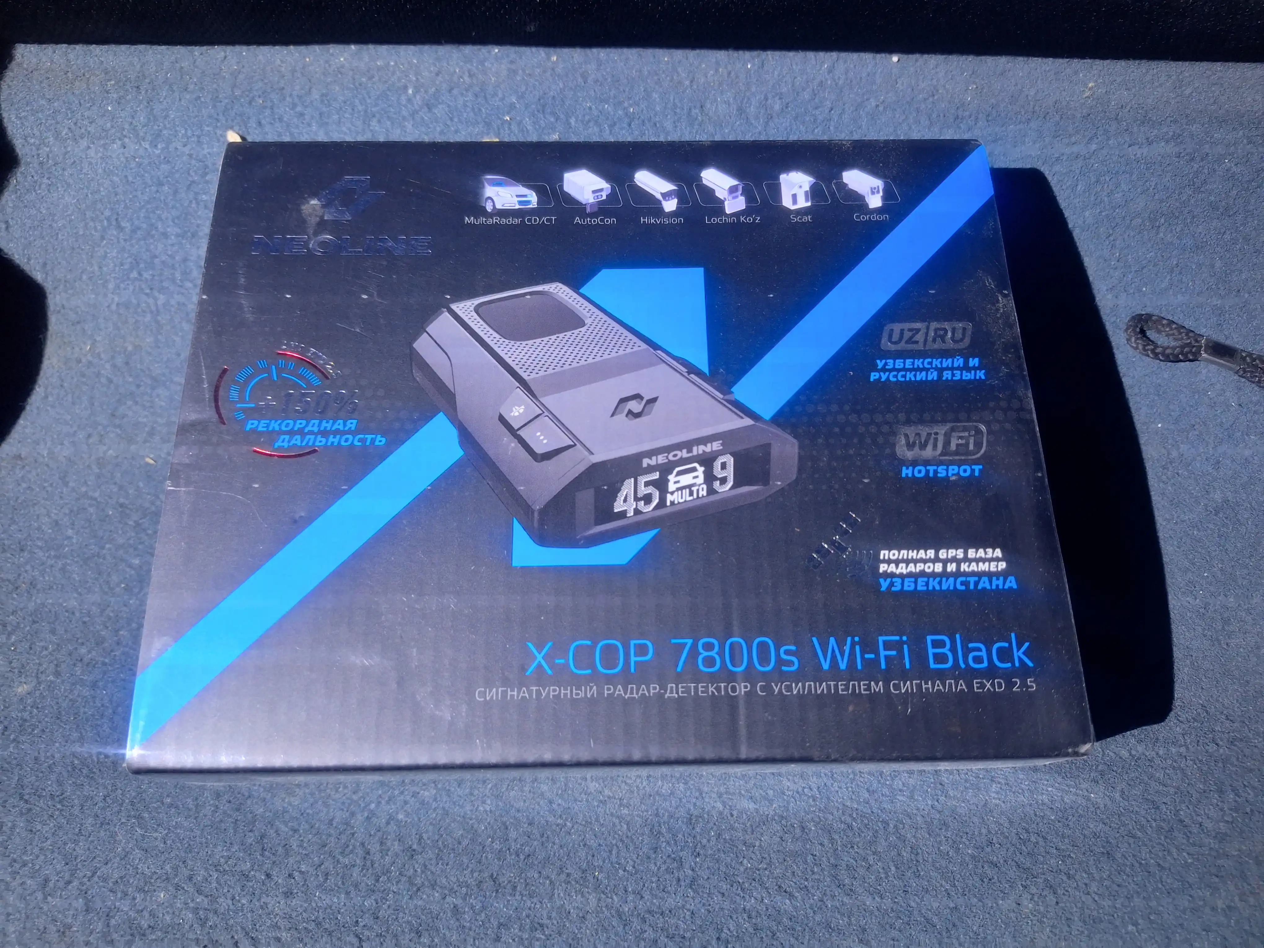 Neoline X-Cop 7800s Wi-Fi Black radar detektori, O'zbekiston uchun versiya