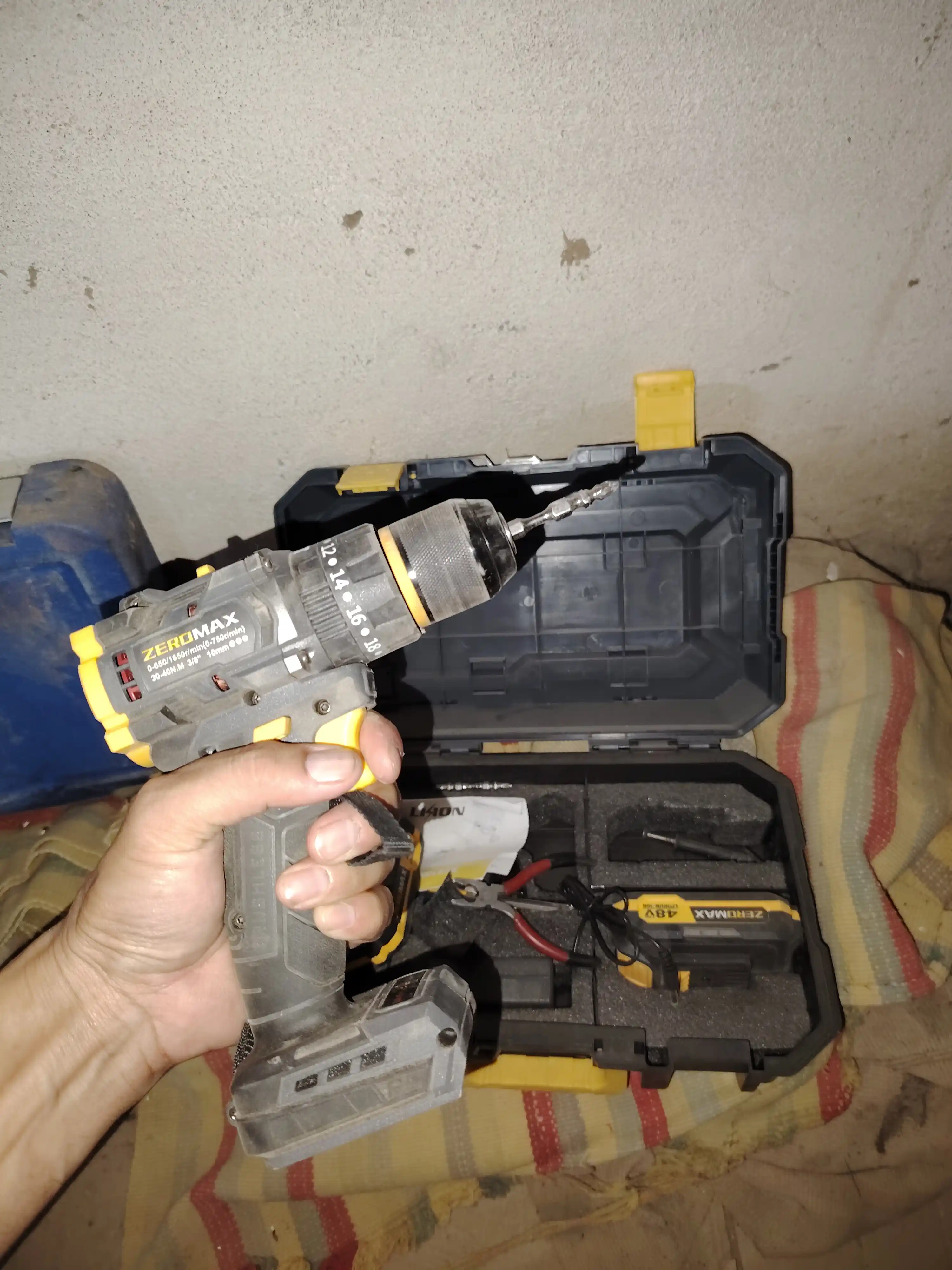 Simsiz shurup buragich ZEROMAX Professional X-Lock buragichi,48V,10 mm,akkumulyatorli