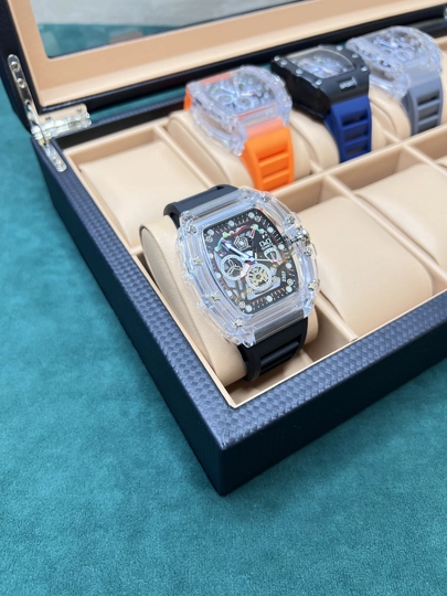 Часы для мужчин Richard Mille, кварцевый механизм — CLEANNE-RICH17-ЧЕРНСТЕ