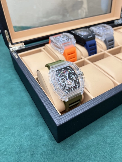 Часы для мужчин Richard Mille, кварцевый механизм — CLEANNE-RICH17-ЗЕЛЕН