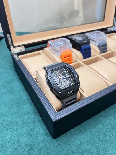 Часы для мужчин Richard Mille, кварцевый механизм — CLEANNE-RICH17-ТЕМНСЕР