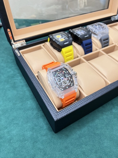 Часы для мужчин Richard Mille, кварцевый механизм — CLEANNE-RICH17-ОРАНЖ