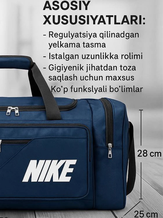 Sport sumka, eko koja ayollar va erkaklar uchun suv otkazmaydigan sumka