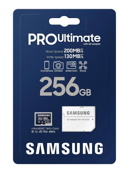 Samsung PRO Ultimate xotira kartasi 128 GB, 256 GB, 512 GB, 1 TB, Micro SD, class10