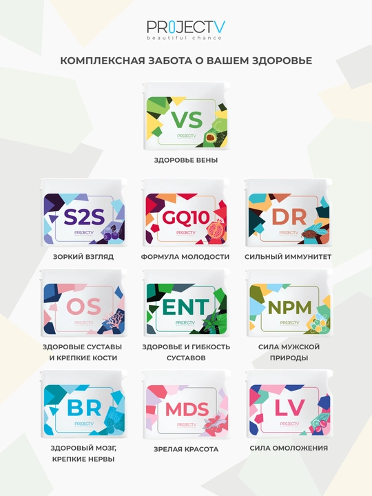 Tabiiy BFQ Project V, VS, sog'lom tomirlar, 60 kapsula