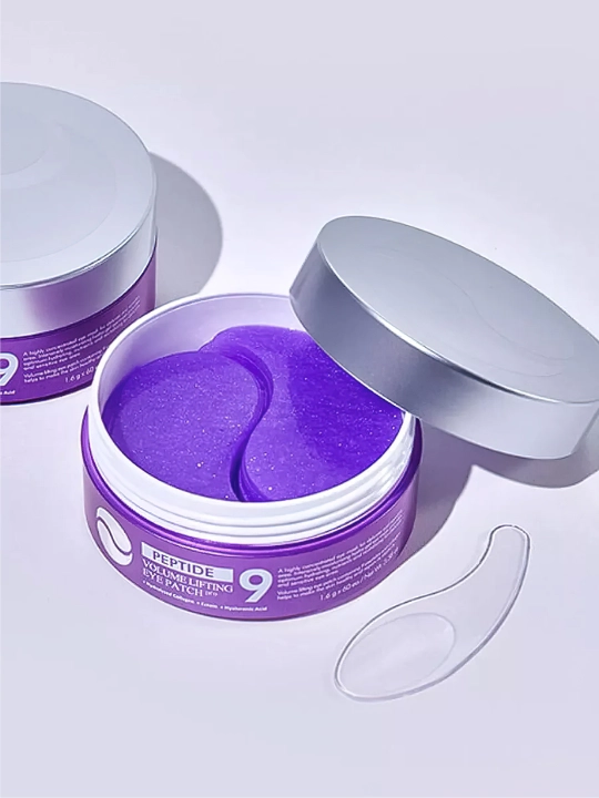 Ko'z uchun patchlar, MEDIPEEL+, Hyaluron Peptide 9, Aqua, Cica, Rose, Volume lifting, Dark benone, 60 dona