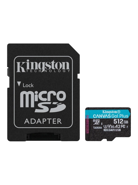Kingston Canvas Go! Plus microSD xotira kartasi 64 GB, 128 GB, 256 GB, 512 GB, 1 TB