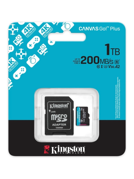 Kingston Canvas Go! Plus microSD xotira kartasi 64 GB, 128 GB, 256 GB, 512 GB, 1 TB