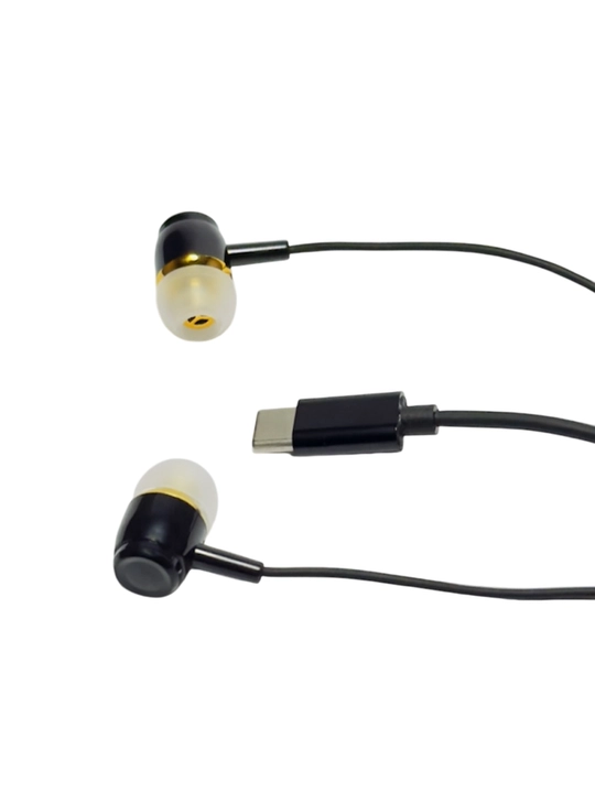 Type-C ulagichli simli vakuum va vakuumsiz quloqchinlar mikrofon bilan