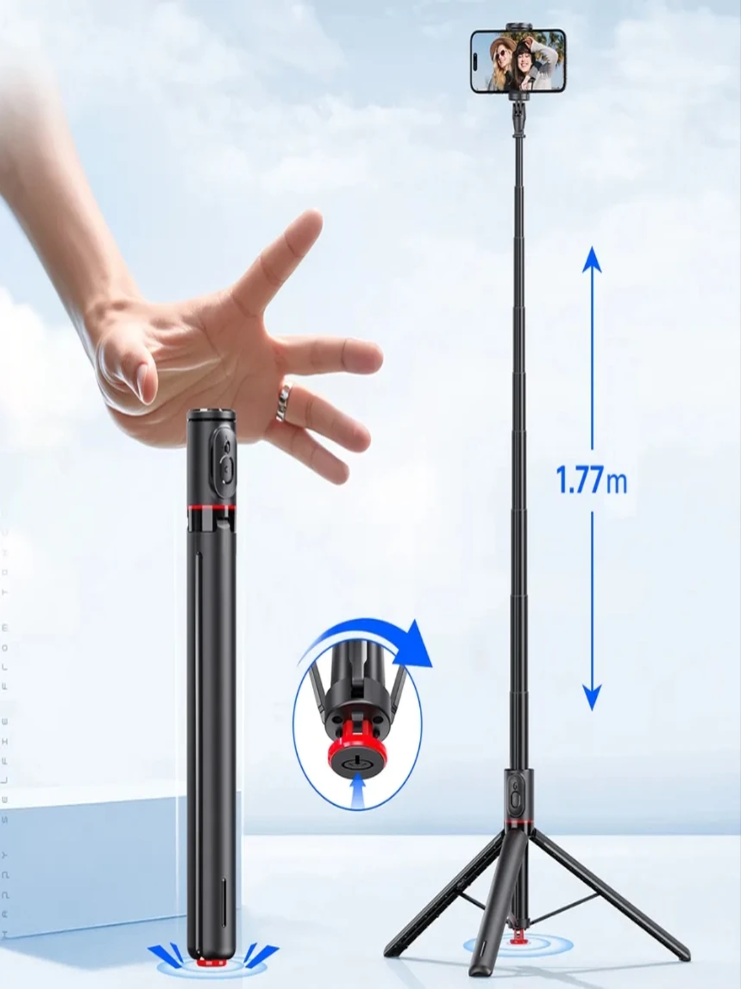 Штатив Outstanding TT01 селфи палка с Bluetooth пультом - 