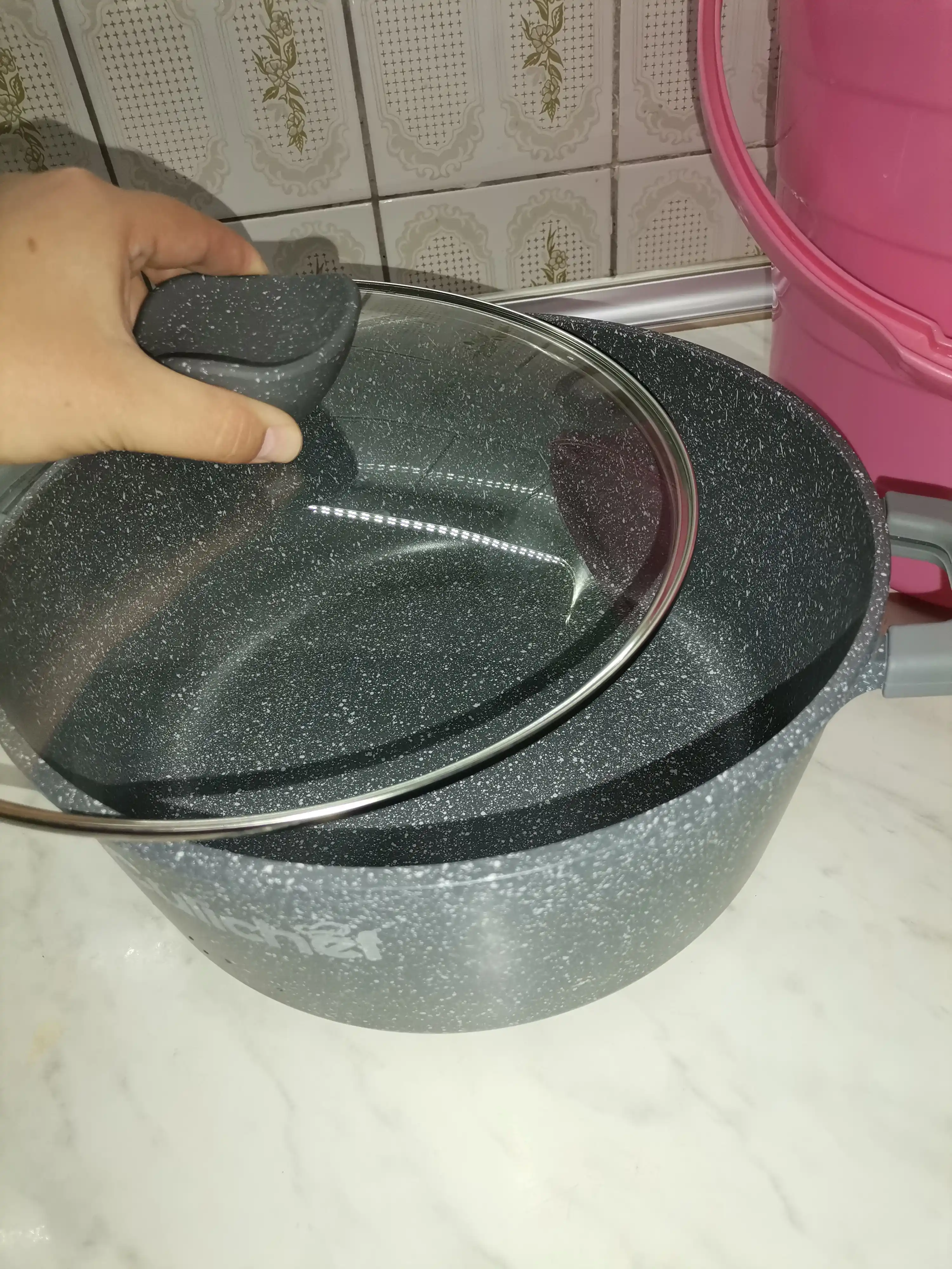 Granit tagiolmaydigan shisha qopqoqli, qozon CULICHEF