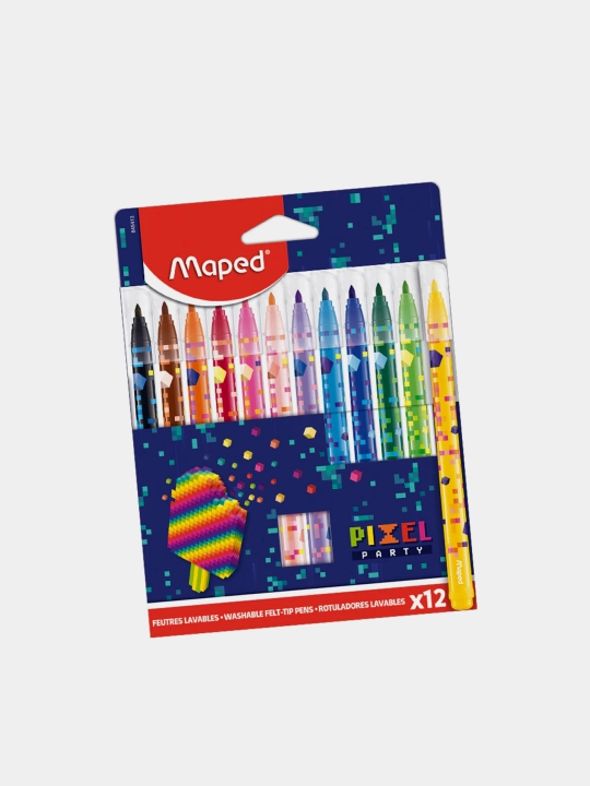 Flomasterlar Pixel Party X12 Cardboard Box Maped 845413
