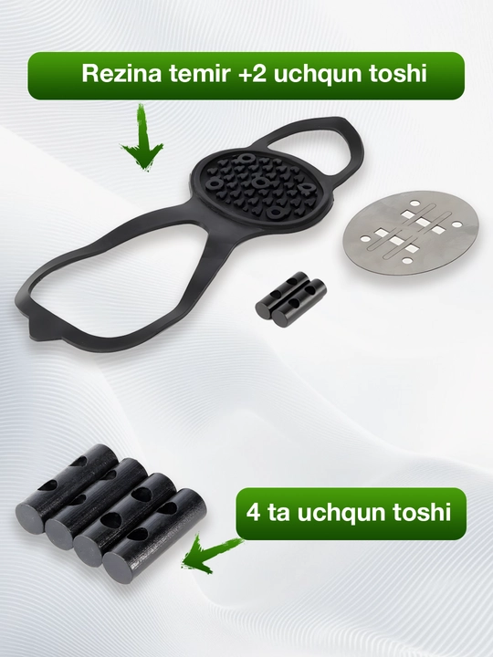 Uchqunlar uchun poyafzal chaqmoq toshlari, rezina + 2 toshlari bilan