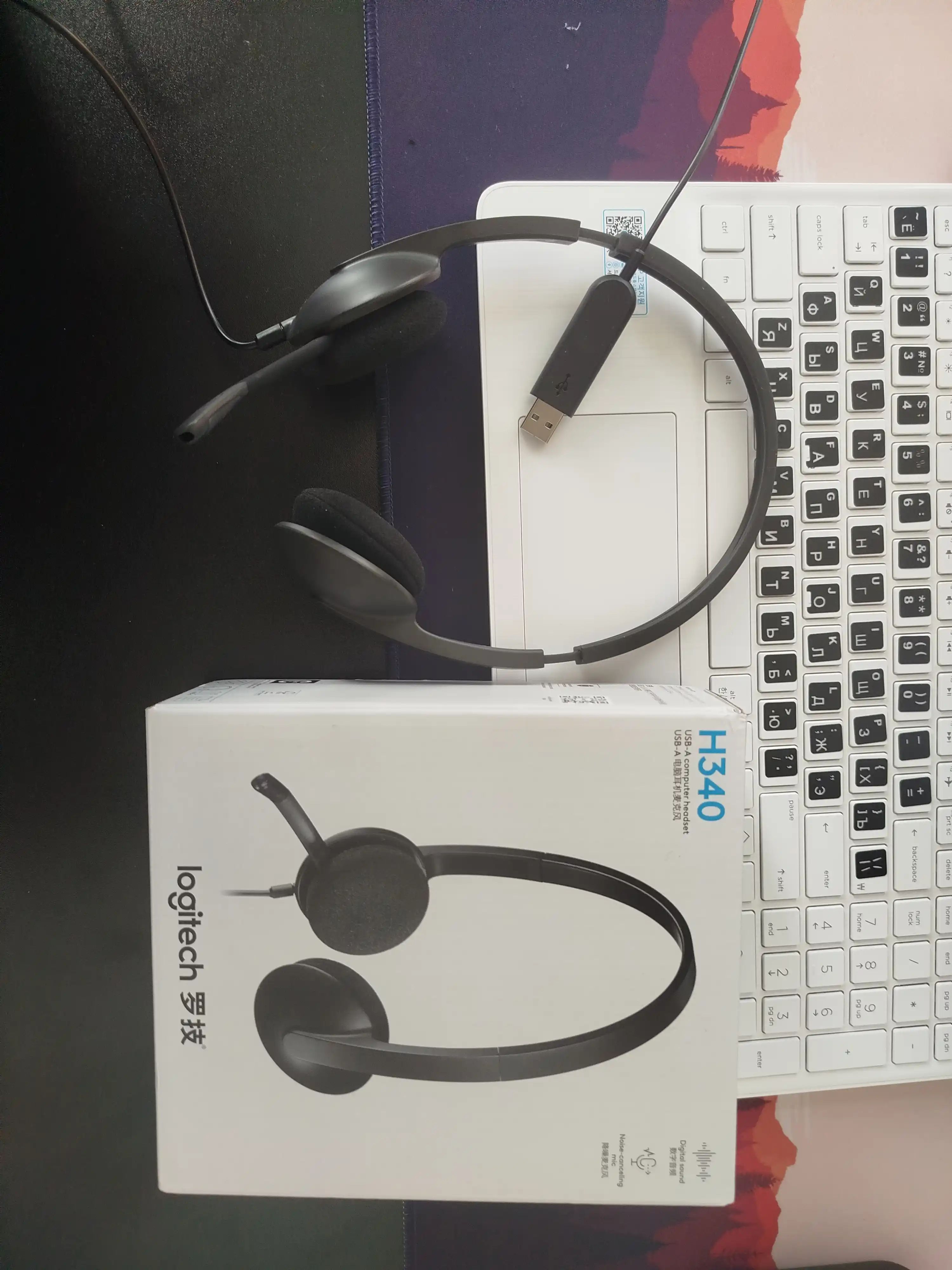 Наушники для компьютера Logitech USB-гарнитура H340 для колл центра