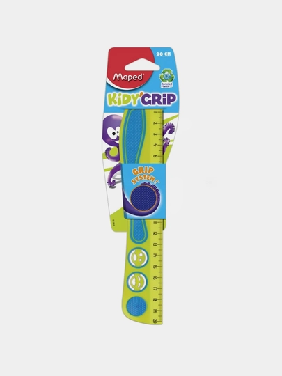 Линейка Maped Kidy Grip, 20 см — GTRAD-P1B02A7-САЛАТ