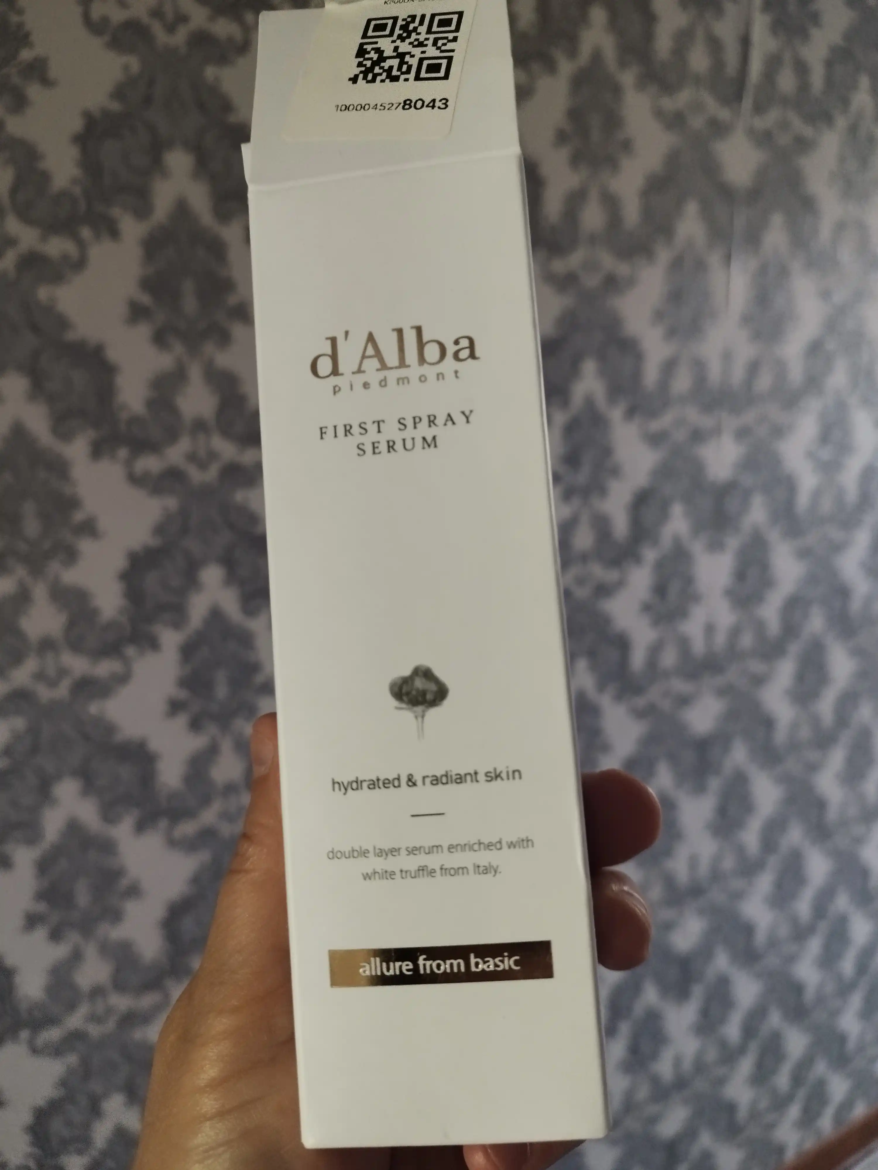 D’Alba First Spray Serum namlash uchun zardob spreyi, 100 ml