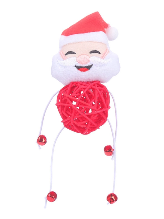 Игрушка для кошек, с плетеным мячиком и колокольчиком - 