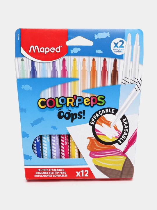 Flomasterlar Erasable Felt-Pens ColorPeps X12 Box Maped, 844200 - 