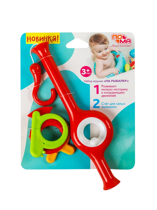 Набор игрушек для ванной, ПоМа, 3 шт, 6+ мес