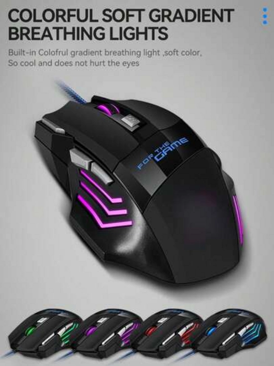 Игровая мышь Inphic X6S Supernova, RGB-подсветка, 3200 DPI - 
