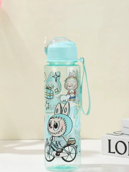 Labubu rasmli sport sheyker shisha, 800 ml, suv uchun, trenajyor zali uchun