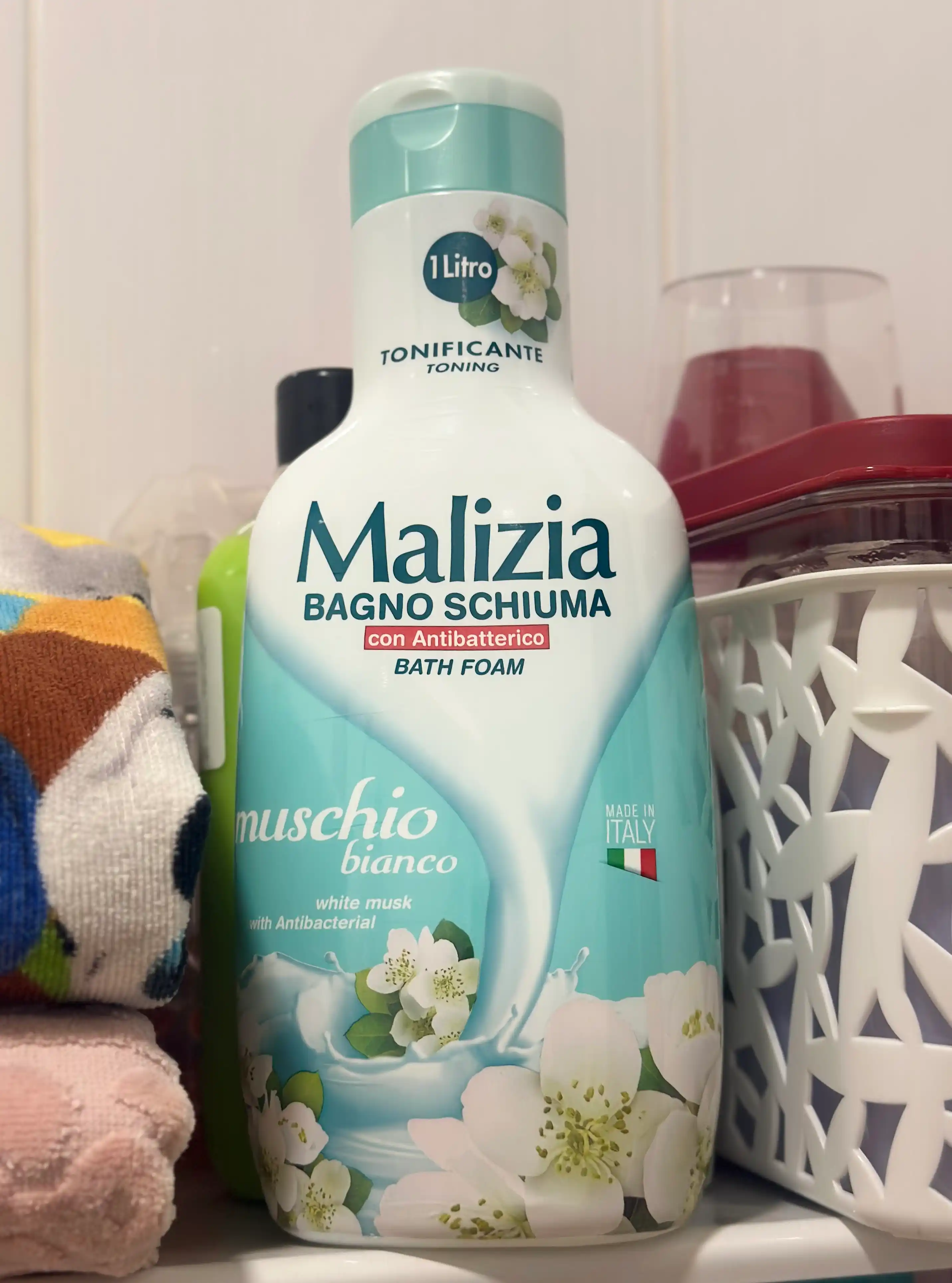 Гель-пена Malizia, для ванны и душа, с белым мускусом, 1 л