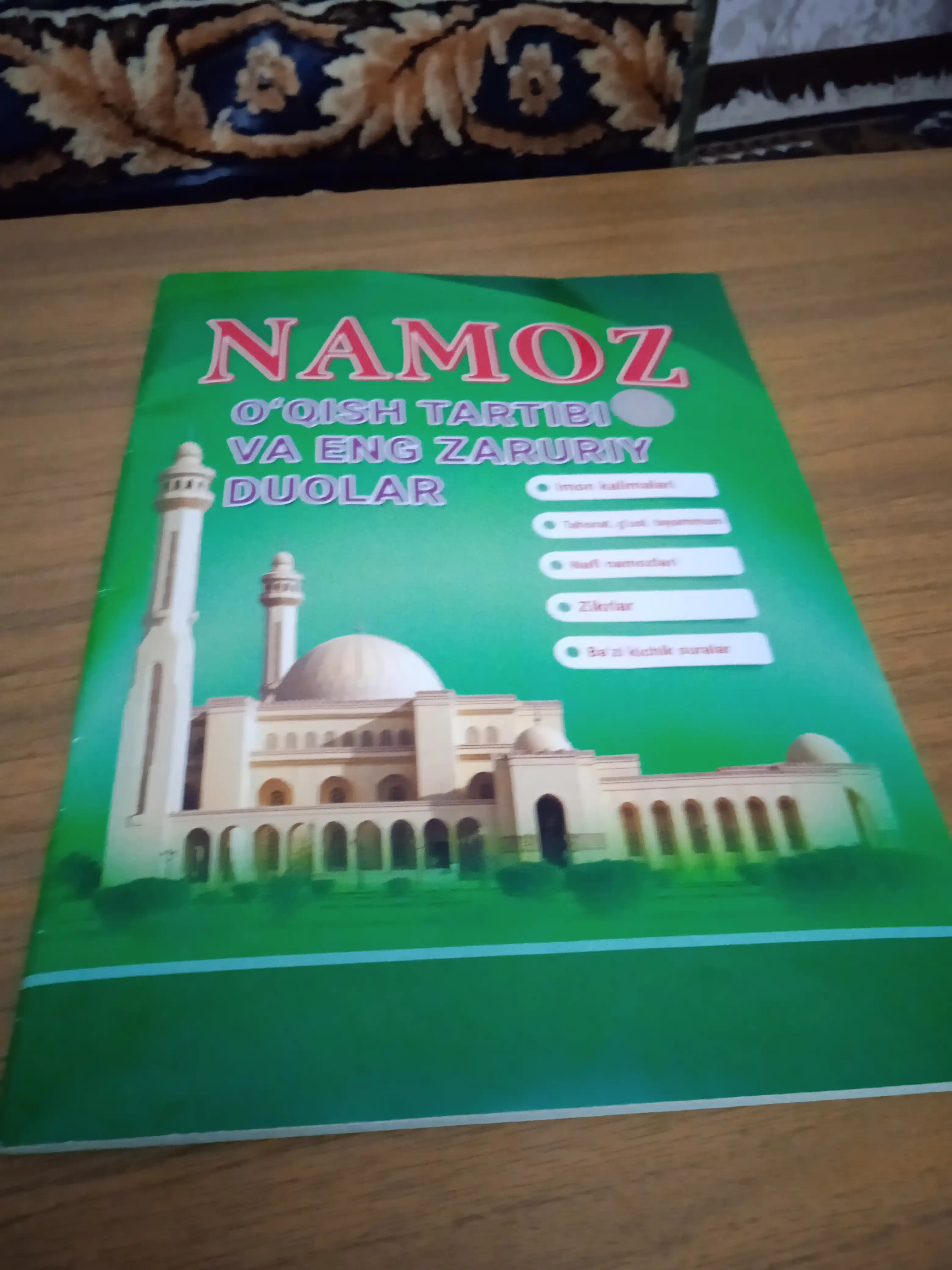 Namoz o‘qish tartibi va zaruriy duolar — namozni o‘rganish kitoblari