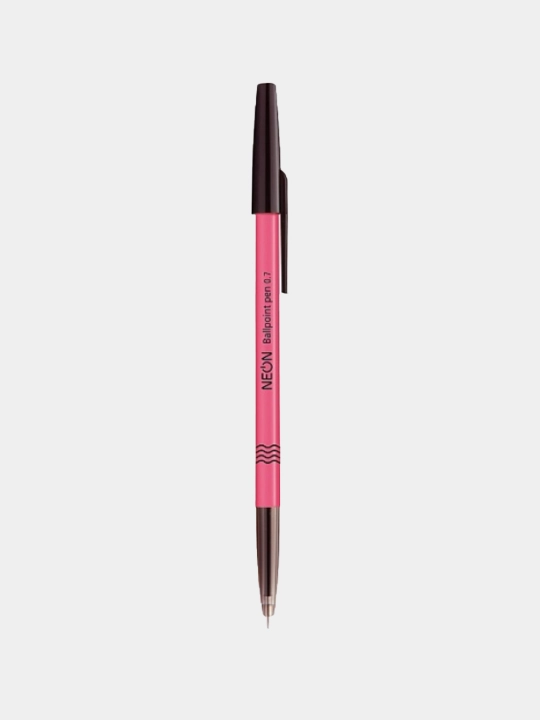 Sharikli ruchka Hatber NEON, ko'k, 0,7 mm, qopqoq va qisqichli, turli ranglar, 3 dona (7CB_50072)