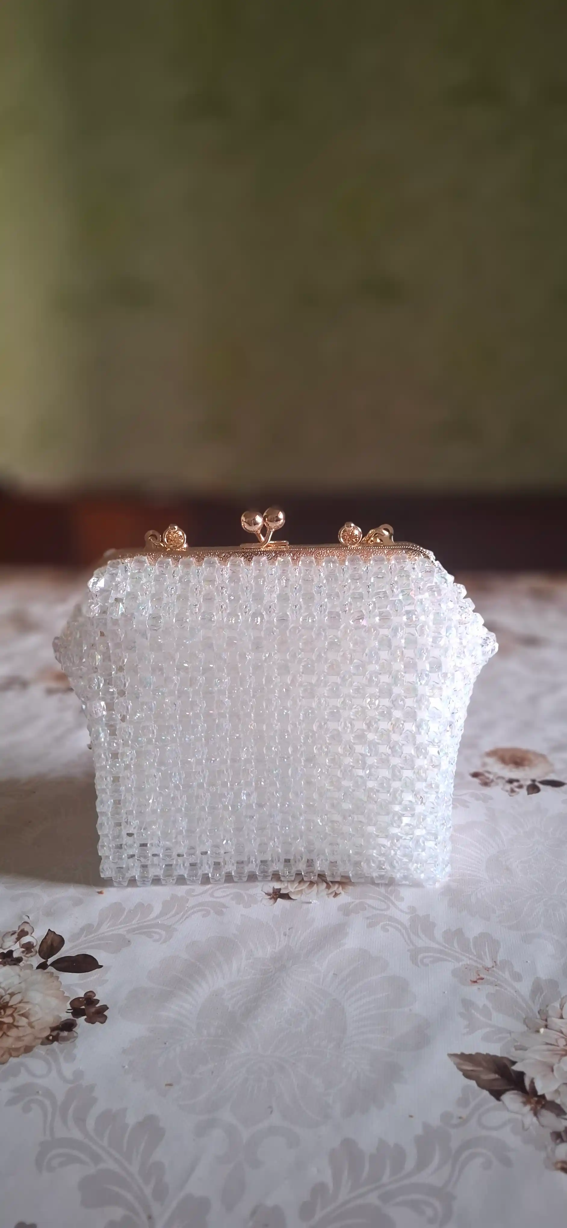 Ручка для сумки из бусин, пришивная, квадратная