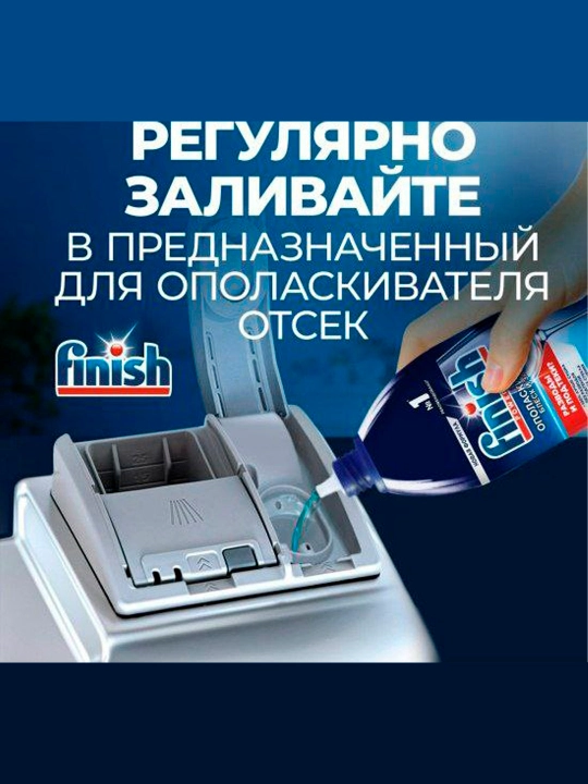 FINISH Ополаскиватель для пос. в пмм Блеск и Защита 450мл