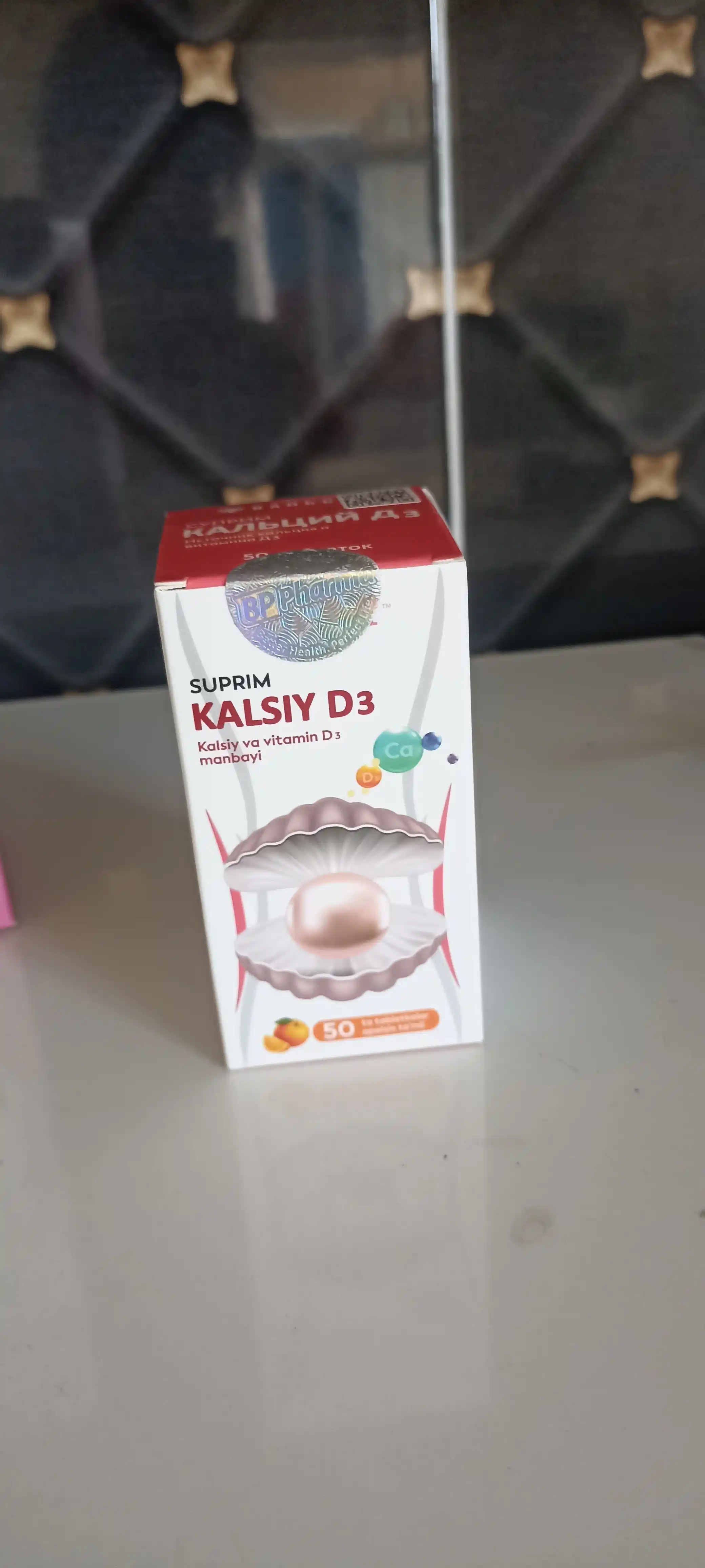 Suprim Kalsiy D3, apelsin ta'miga ega tabletkalar, kattalar va bolalar uchun, 50 dona