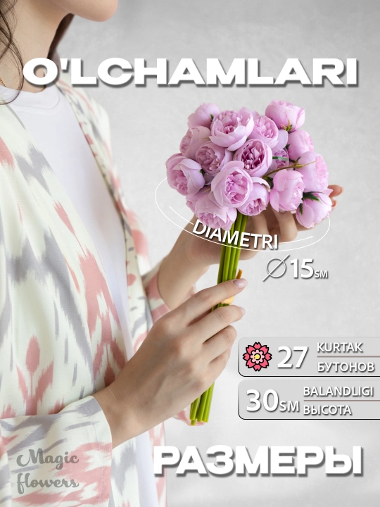 Sun’iy gullar pion va atirgullar