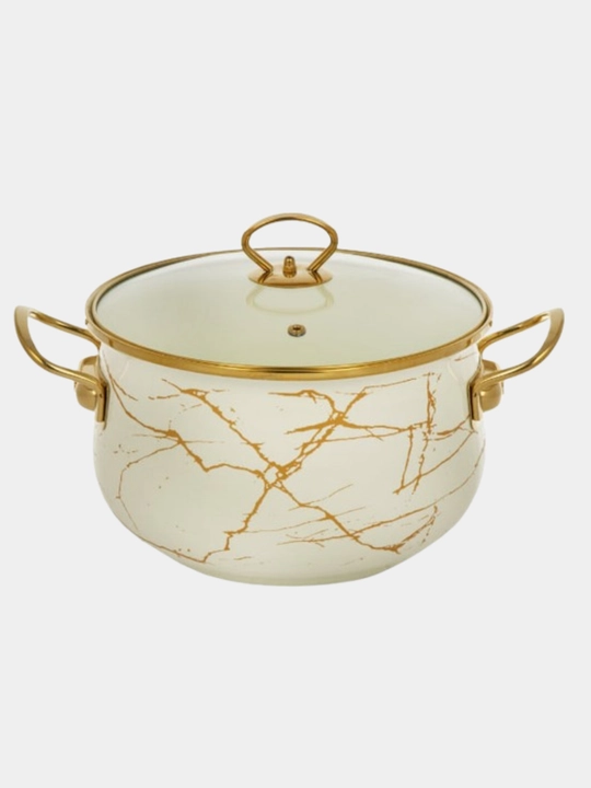Emallanchan sho'rva qozoni, 18 * 11.5 sm - 2.0 litr, 28 * 17 sm - 8.0 litr