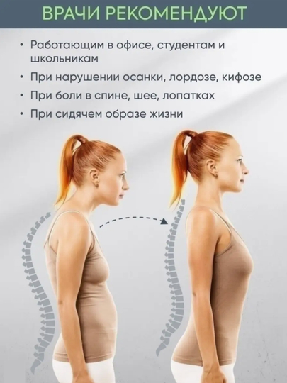 Ортопедический корсет для коррекции искривления позвоночника, унисекс