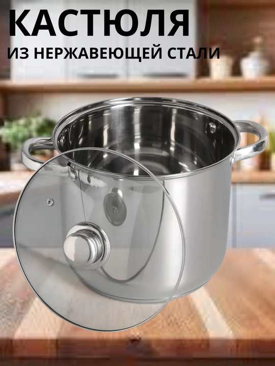 Кастрюля со стеклянной крышкой