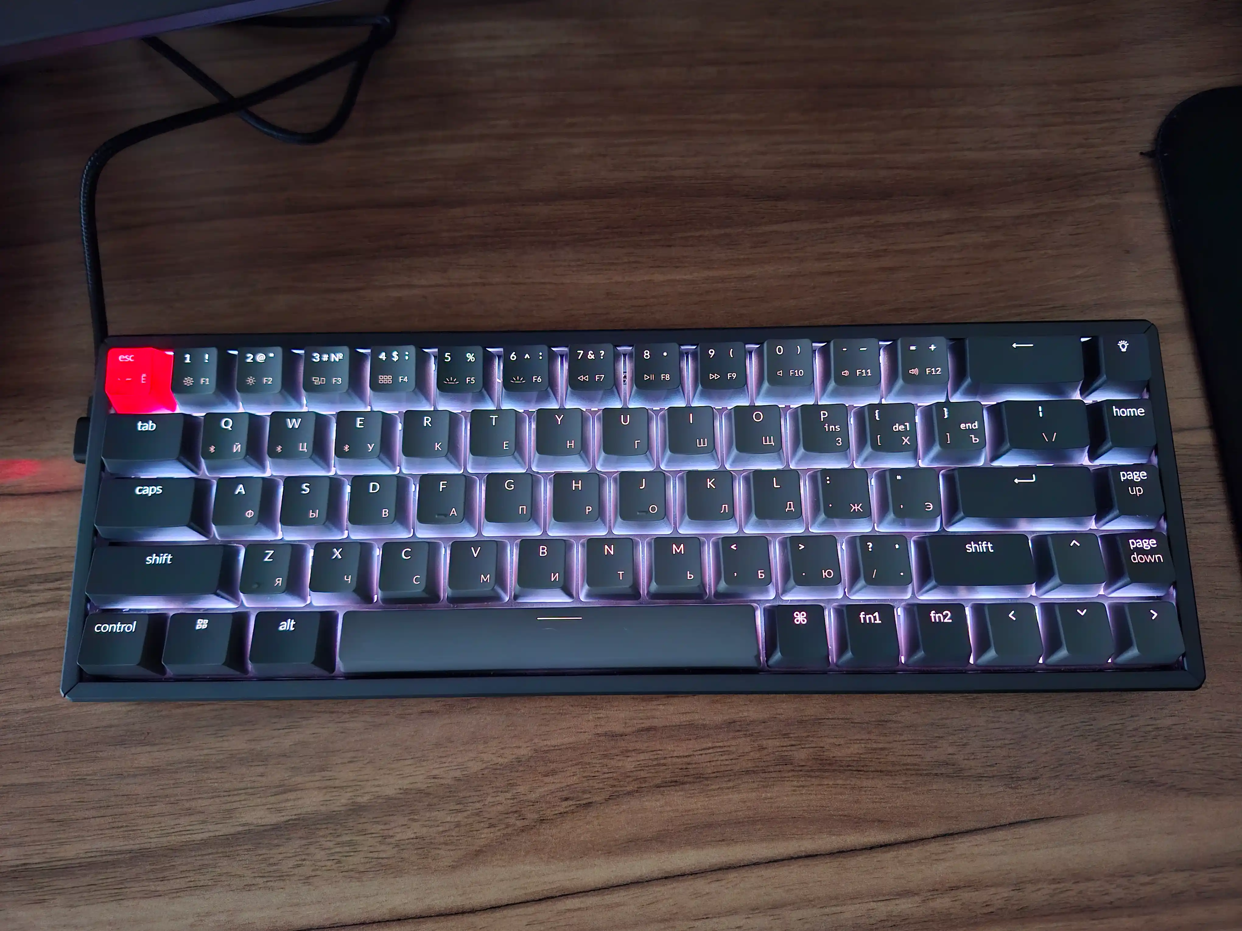 Keychron K6 simsiz mexanik klaviatura 68 Key Aluminum Frame Hot-Swap, RGB, K6W