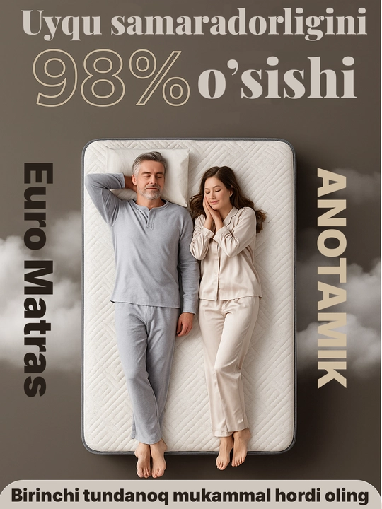 EuroMatras ANATOMIK – Prujinali, ikki tomonlama, anatomik matras