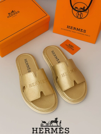 Тапочки женские Hermes, для девочек, для улицы и путешествий — TRENZA-ХЕРМИС-ЗОЛОТ-39