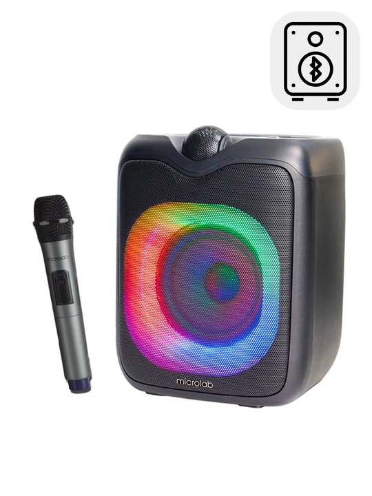 Portativ akustik tizim Microlab PT601w, 20W, Bluetooth 5.0, RGB, Karaoke
