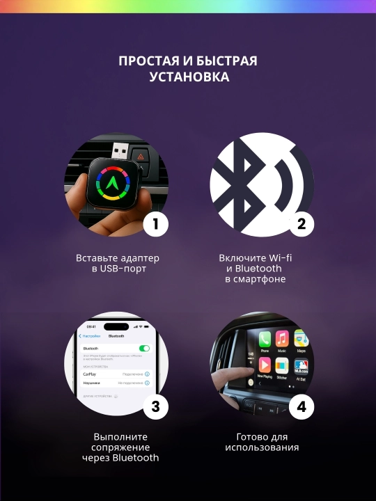 Simsiz Carplay va Android Auto, 2 tasi 1 da