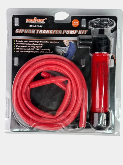 Сифонный насос HORUSDY SDY-97205 – для воздуха и жидкости, с шлангом 127 см, комплект — ROMAA-SDY972