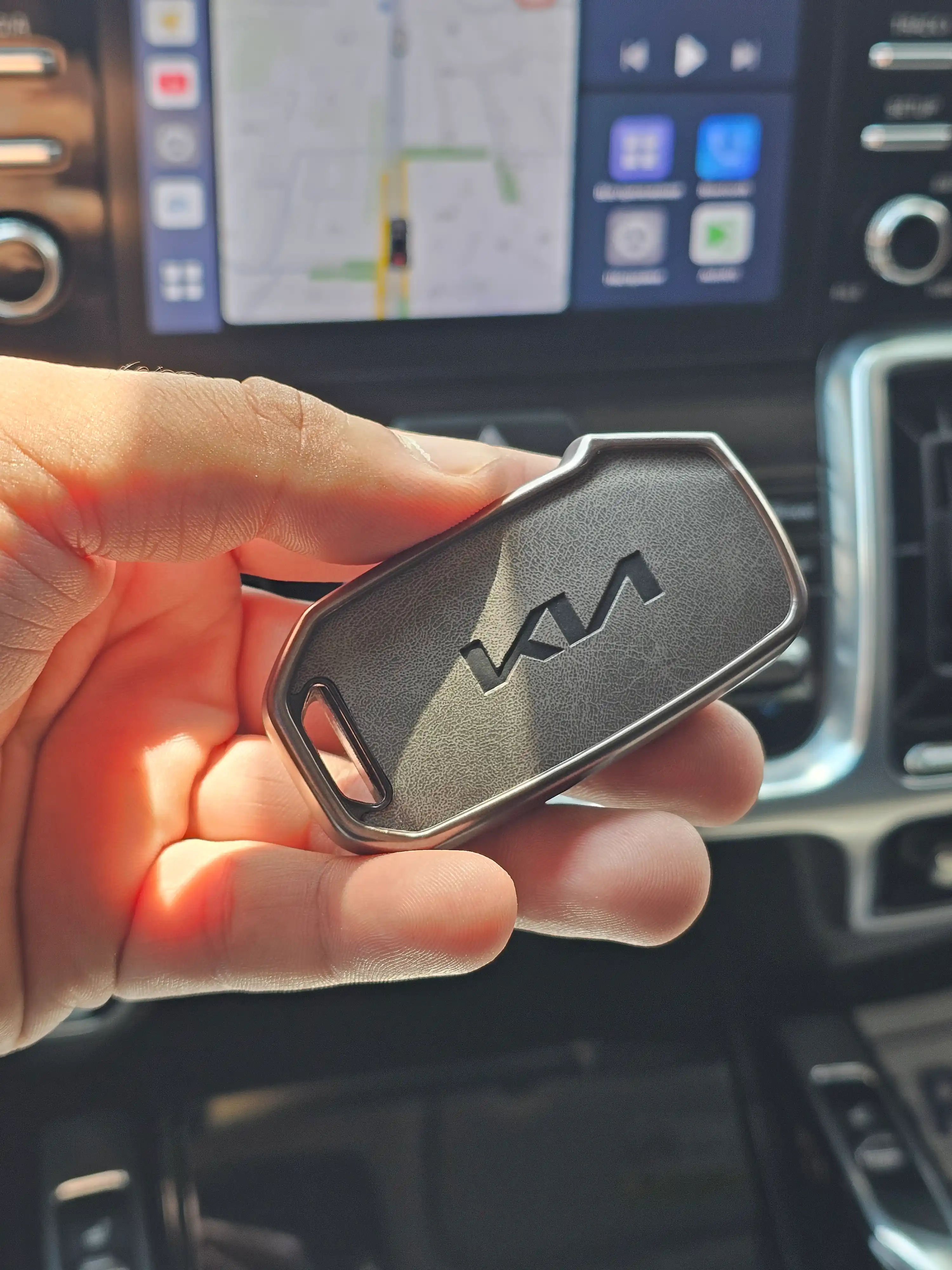 Чехол для пульта, ключа KIA K5/K8/K9/Sorento/Sportage, из эко кожи и ТПУ