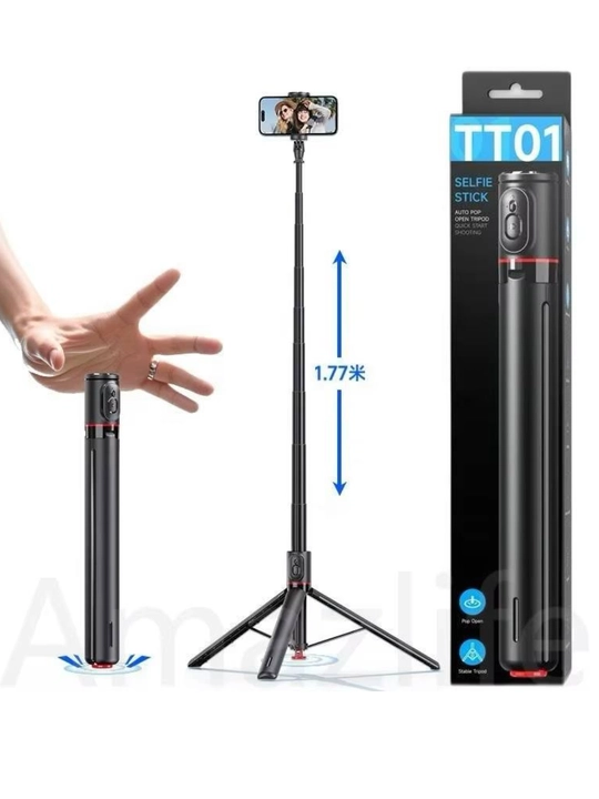 TT01 палка для селфи, 177 см, с автоштативом и магнитным Bluetooth-пультом