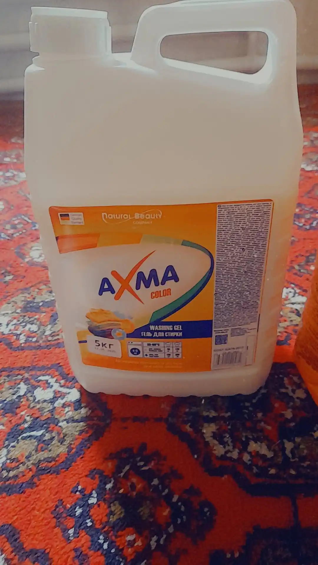 Gel kir uchun yuvish AXMA rangli kiyimlar uchun, 5 kg