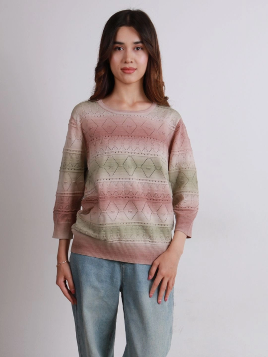 Ayollar uchun oversayz sviter, polyester, universal o'lcham, qulay va issiq